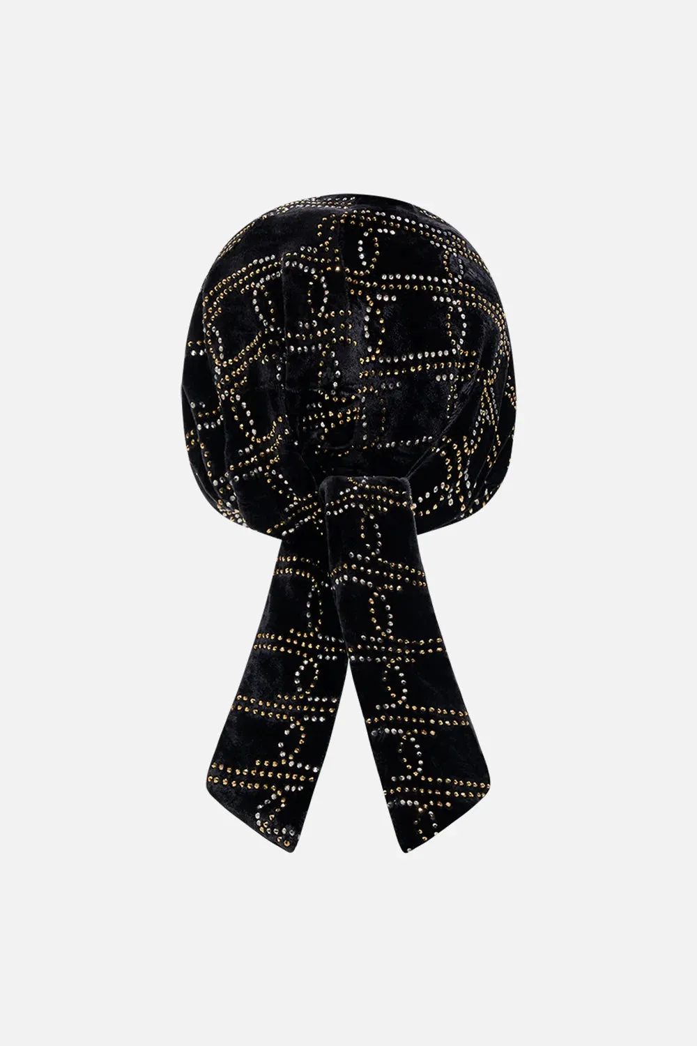 CAMILLA NOUVEAU NOIR VELVET HEADSCARF